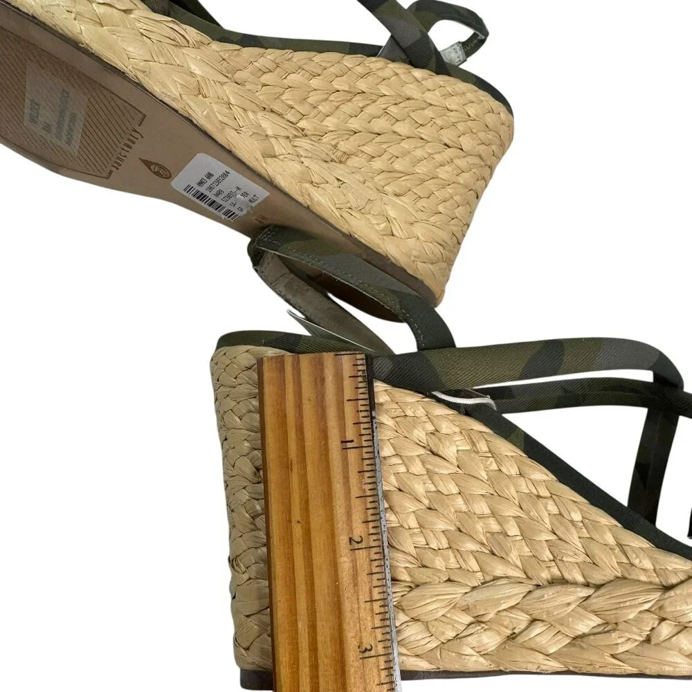 Sanctuary Camo Platform Wedge Sandals Size 8M NWT $129 | Eco-Friendly Espadrille